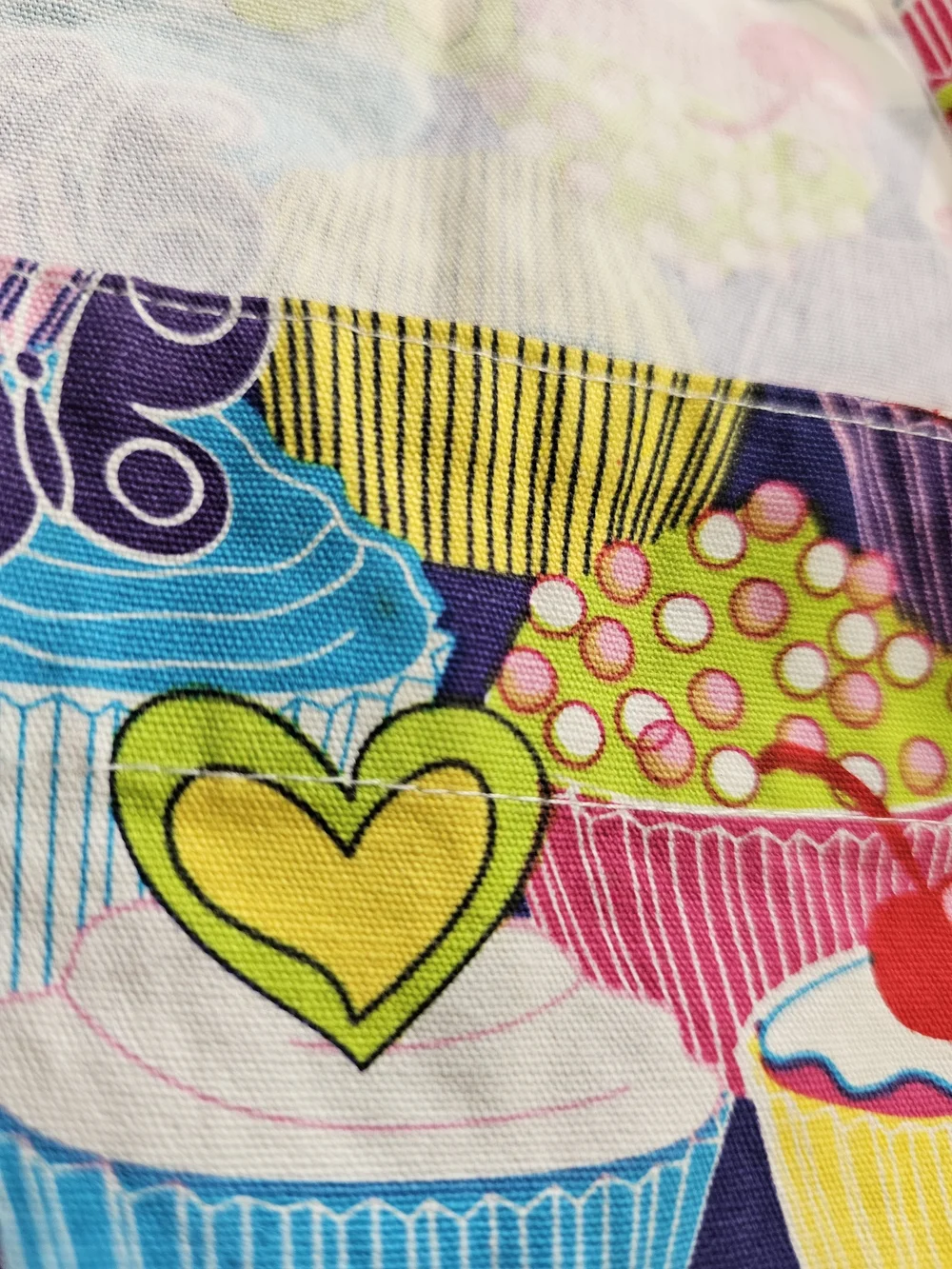 Kawaii Cupcake Print Colorful Apron
